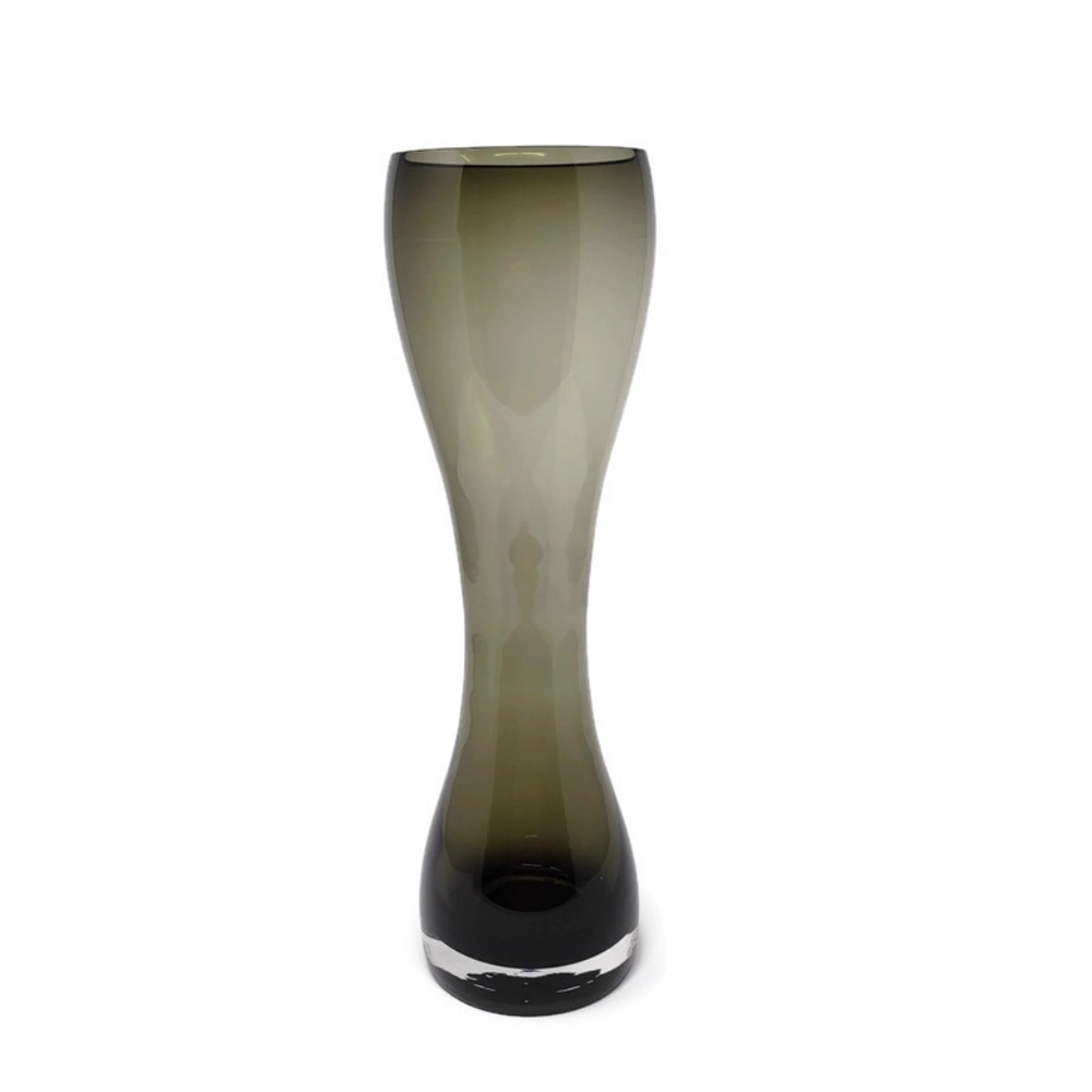 Vintage Tall Smoky Glass Vase